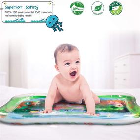 img 1 attached to Alphabet Dinosaur Water Mat for 3-12 Month Babies - Educational Play Mat for Early Development