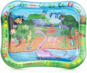img 4 attached to Alphabet Dinosaur Water Mat for 3-12 Month Babies - Educational Play Mat for Early Development