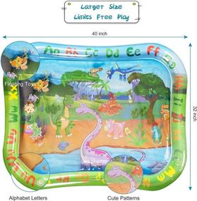 img 2 attached to Alphabet Dinosaur Water Mat for 3-12 Month Babies - Educational Play Mat for Early Development