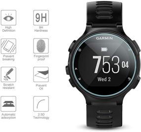 img 2 attached to Защитное стекло Diruite 4-Pack для Garmin Forerunner 735XT: 2,5D, 9H прочность, Антицарапинкий, без пузырей