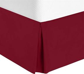 img 4 attached to Queen Corner Burgundy Cotton Quality Bedding