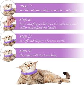 img 2 attached to Weewooday Cat Calming Collar - 3 Pack, Adjustable to Reduce Anxiety and Pacify Kittens, Suitable for Small, Medium, and Large Cats (15 Inches)