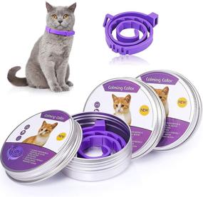 img 4 attached to Weewooday Cat Calming Collar - 3 Pack, Adjustable to Reduce Anxiety and Pacify Kittens, Suitable for Small, Medium, and Large Cats (15 Inches)