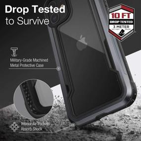 img 2 attached to 📱 Raptic Shield Case for iPhone 12 Mini - Shock Absorbing, Durable Aluminum Frame, 10ft Drop Tested, Black