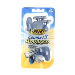 img 3 attached to BIC Comfort 3 Advance Disposable Razor for Men - 4-Count (Pack of 3): Top-rated Performance and Comfort