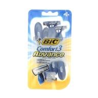 bic comfort 3 advance disposable razor for men - 4-count (pack of 3): top-rated performance and comfort logo