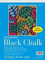 strathmore 100 series black chalk paper: 9x12, 15 sheets - premium quality for creative artistry logo