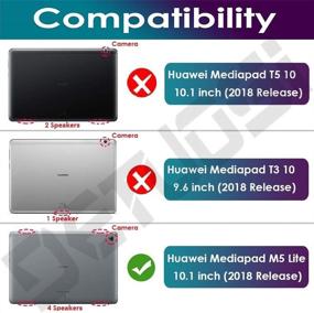 img 3 attached to 🔍 Crystal Clear Tempered Glass Screen Protector for Huawei MediaPad M5 lite 10 - 2 Pack