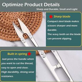 img 2 attached to 🧵 Zittop 2pcs Premium Stainless Steel Sewing Scissors Clippers - Efficient Mini Thread Cutter for Embroidery, Stitching, and Yarn Crafts