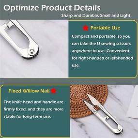 img 1 attached to 🧵 Zittop 2pcs Premium Stainless Steel Sewing Scissors Clippers - Efficient Mini Thread Cutter for Embroidery, Stitching, and Yarn Crafts