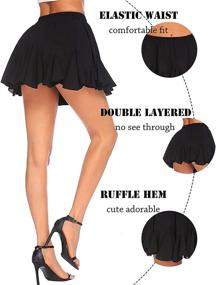 img 3 attached to Avidlove Pleated Waisted Ruffles Lingerie Women's Clothing in Skirts