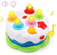 🎂 игрушка для детей на день рождения amy&amp;benton с счетными свечами, музыкой, подарками для мальчиков и девочек от 1 до 5 лет логотип
