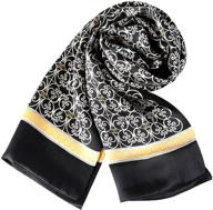 black and white men's charmeuse satin scarf: stylish accessory for better seo logo