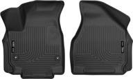 🚗 husky liners 13011: premium black weatherbeater front floor mats/covers for chrysler pacifica 2017-2020 logo