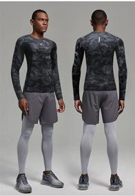img 3 attached to 👕 Men's Active Clothing: Milin Naco Baselayer Compression Shirts - Black, Size M