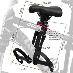 img 3 attached to 🚴✨ Детское велокресло TWSOUL - крепится спереди, с педалями | Совместимо со всеми взрослыми горными велосипедами