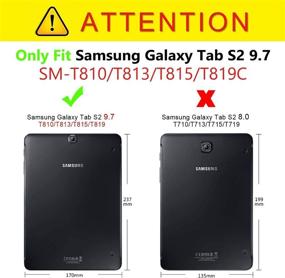 img 3 attached to 📱 Премиум чехол на 360 градусов c поворотным стендом для Samsung Galaxy Tab S2 9.7 дюйма - защитный чехол с бонусом стилусной ручкой и защитной пленкой для экрана (черный)