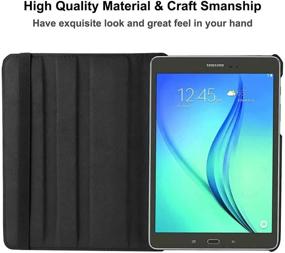 img 1 attached to 📱 Премиум чехол на 360 градусов c поворотным стендом для Samsung Galaxy Tab S2 9.7 дюйма - защитный чехол с бонусом стилусной ручкой и защитной пленкой для экрана (черный)