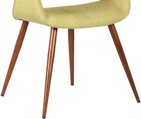 img 1 attached to 🪑 Phoebe Dining Chair in Green Fabric and Walnut Wood Finish by Armen Living