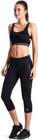 img 2 attached to 🚲 NAVISKIN Women's 3D Padded Cycling Tights: Capris Pants Leggings with UPF 50+ Sun Protection