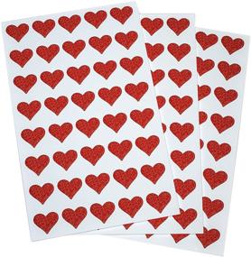 img 4 attached to ❤️ 200 Pack of Royal Green Glitter Red Heart Stickers: Ideal for Invitations, Favors, and Crafts; Perfect Envelope Seals