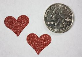 img 3 attached to ❤️ 200 Pack of Royal Green Glitter Red Heart Stickers: Ideal for Invitations, Favors, and Crafts; Perfect Envelope Seals
