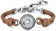 ginger snaps brown knot bracelet - petite one-snap gp90-04 jewelry logo