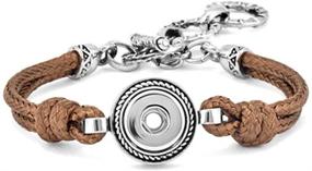 img 1 attached to Ginger Snaps Brown Knot Bracelet - Petite One-Snap GP90-04 Jewelry