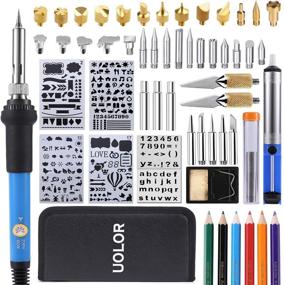 img 4 attached to 🔥 Uolor 54Pcs 2-in-1 Pyrography Wood Burning Kit: Adjustable Temperature Woodburning Pen with Soldering Iron Accessories, Embossing/Carving/Soldering Tips