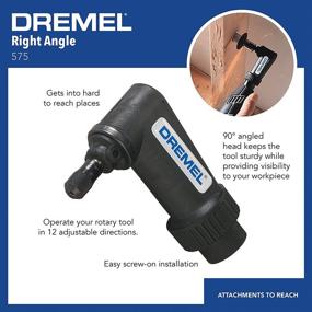 img 3 attached to 🔧 Dremel 575 Right Angle Attachment for Rotary Tool - Angle Drill Attachment, Black: Enhancing Precision and Versatility