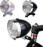 🚴 goodkssop bright 3 led retro front bike headlight with bracket for night riding safety logo