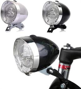 img 4 attached to 🚴 GOODKSSOP Bright 3 LED Retro Front Bike Headlight with Bracket for Night Riding Safety