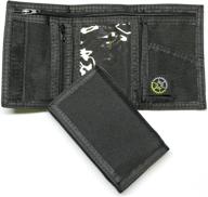 👝 nylon trifold wallet with zippered pocket: essential men's accessory for wallets, card cases & money organizers+ logo