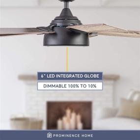 img 2 attached to 🏡 Prominence Home 51639-01 Potomac IO Ceiling Fan, 52 inches, Matte Black