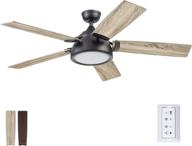 🏡 prominence home 51639-01 potomac io ceiling fan, 52 inches, matte black логотип