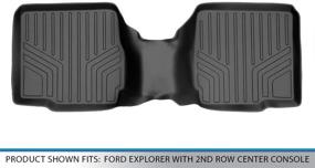 img 2 attached to MAXLINER All Weather Custom Fit 2nd Row Black Floor Mat Liner Set Compatible With 2011-2019 Ford Explorer (For Ford Explorers with Center Console on 2nd Row)