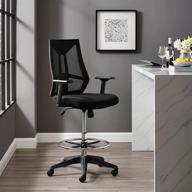 🪑 enhanced ergonomic modway extol mesh drafting chair - tall office chair ideal for adjustable standing desks logo