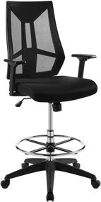 img 3 attached to 🪑 Enhanced Ergonomic Modway Extol Mesh Drafting Chair - Tall Office Chair Ideal for Adjustable Standing Desks