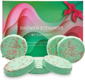 img 4 attached to 🚿 Умные ароматизаторы для душа Cleverfy Green Waves - Набор из 6 бомб для душа с эфирными маслами для расслабления и заложенного носа, с ароматом эвкалипта и ментола, 1 унция