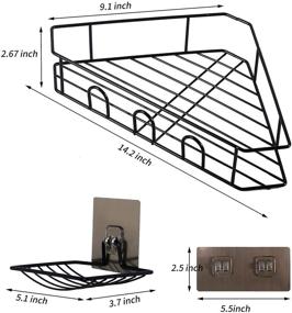 img 3 attached to RICSO Stainless Mounted Bathroom Organizer