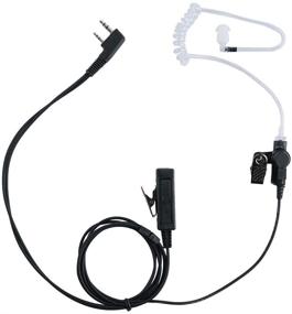 img 4 attached to 🎧 Caroo Covert Acoustic Tube Earpiece Headset for Baofeng and Kenwood Walkie Talkies - PTT Mic Included