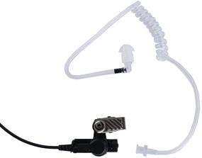 img 2 attached to 🎧 Caroo Covert Acoustic Tube Earpiece Headset for Baofeng and Kenwood Walkie Talkies - PTT Mic Included