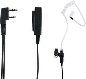 img 3 attached to 🎧 Caroo Covert Acoustic Tube Earpiece Headset for Baofeng and Kenwood Walkie Talkies - PTT Mic Included