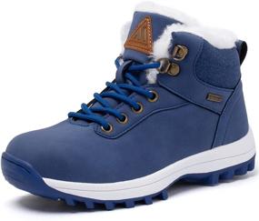 img 4 attached to 🌨️ Water-Resistant Kids Snow Boots with Warm Interior | Boys and Girls Hiking Boots for Cold Weather | Non-Slip Winter Boots (Toddler/Little Kid/Big Kid)