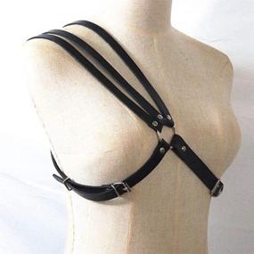 img 1 attached to 👔 Stylish Leather Shoulder Harness Adjustable Collar: A Must-Have for Men's Accessories