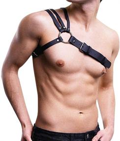 img 4 attached to 👔 Stylish Leather Shoulder Harness Adjustable Collar: A Must-Have for Men's Accessories