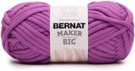 knit or crochet beautiful designs with bernat maker big yarn orchid logo