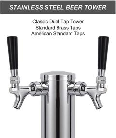 img 3 attached to 🍺 Ferroday Dual Faucet Beer Tower Dispenser - 3 Inch Kegerator Tower Tap with Stainless Steel Tower, Brass Faucet, and Pre-assembled Lines - Perfect for Homebrewing