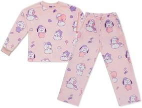 img 4 attached to BT21 Collection Fleece Loungewear Sleepwear