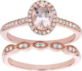 img 4 attached to Olivia Paris Morganite Diamond Vintage Women's Jewelry